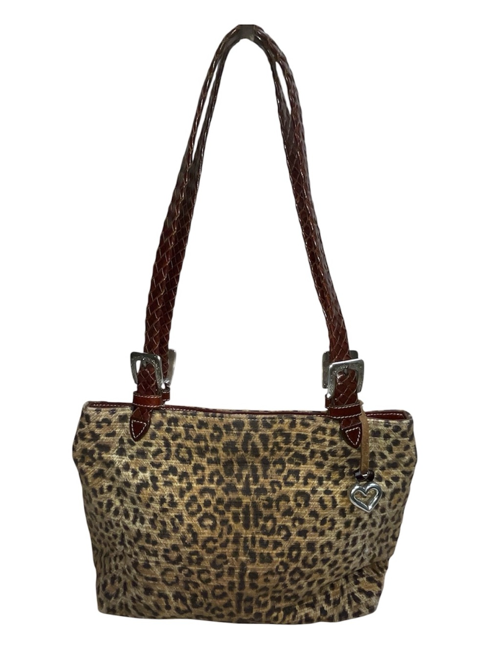 Brighton Leopard Print Leather Strap Bag